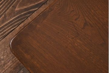 レトロ家具　昭和レトロ　栓材　和を感じる佇まいが魅力の角ちゃぶ台(ローテーブル、座卓)(2)