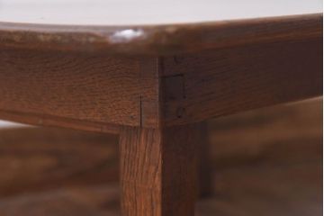 レトロ家具　昭和レトロ　栓材　和を感じる佇まいが魅力の角ちゃぶ台(ローテーブル、座卓)(2)
