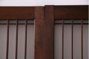 ヒノキ材　銀モールガラス　和の雰囲気漂うガラス戸4枚セット(引き戸)