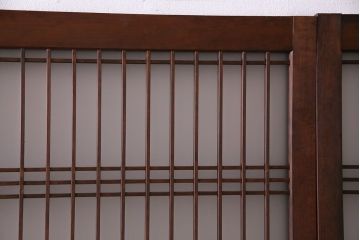 ヒノキ材　銀モールガラス　和の雰囲気漂うガラス戸4枚セット(引き戸)