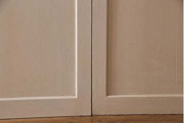 ペイント家具　レトロなペイントカラーが魅力の板戸(引き戸、建具)4枚セット