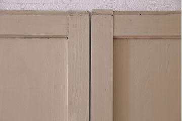 ペイント家具　レトロなペイントカラーが魅力の板戸(引き戸、建具)4枚セット