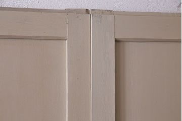 ペイント家具　レトロなペイントカラーが魅力の板戸(引き戸、建具)4枚セット