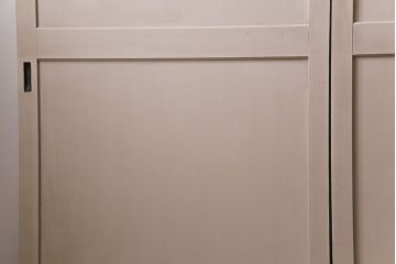 ペイント家具　レトロなペイントカラーが魅力の板戸(引き戸、建具)4枚セット