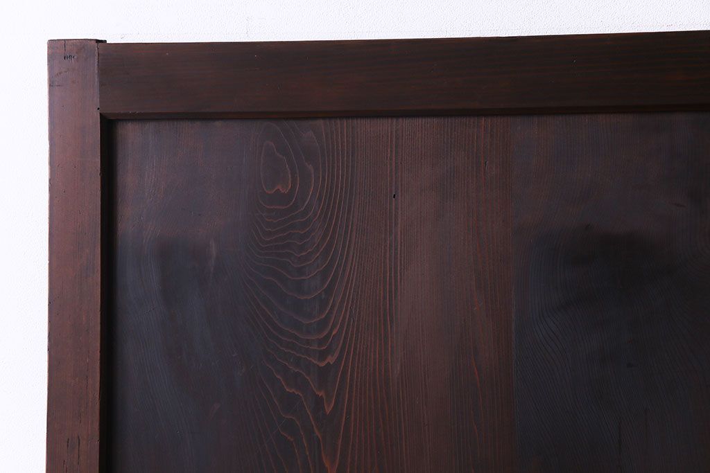 和製アンティーク　落ち着いた雰囲気を醸し出す帯戸(板戸、引き戸、建具)2枚セット