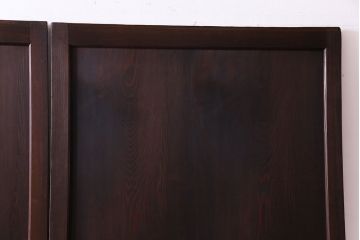 和製アンティーク　落ち着いた雰囲気を醸し出す帯戸(板戸、引き戸、建具)2枚セット