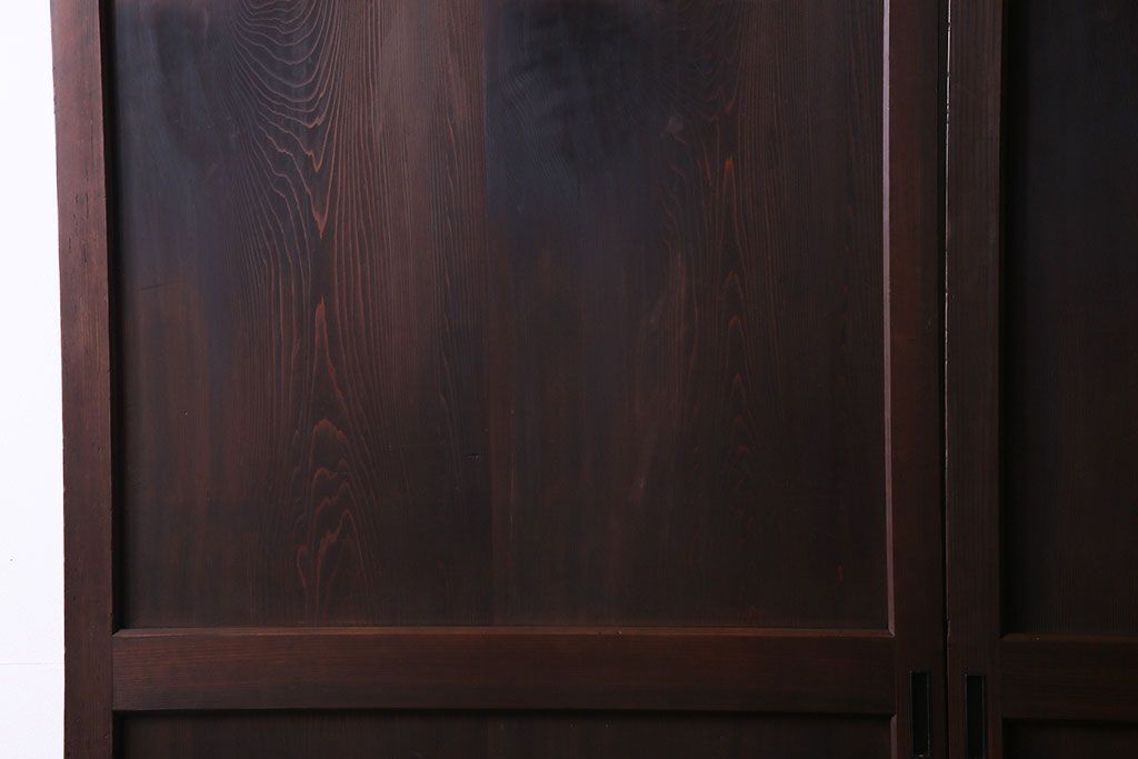 和製アンティーク　落ち着いた雰囲気を醸し出す帯戸(板戸、引き戸、建具)2枚セット