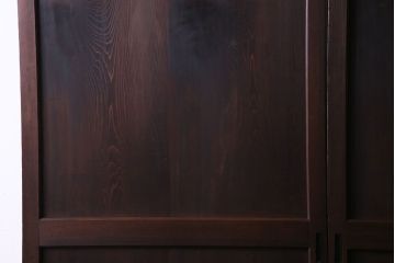 和製アンティーク　落ち着いた雰囲気を醸し出す帯戸(板戸、引き戸、建具)2枚セット