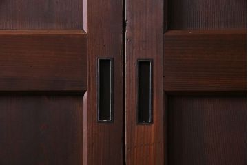和製アンティーク　落ち着いた雰囲気を醸し出す帯戸(板戸、引き戸、建具)2枚セット