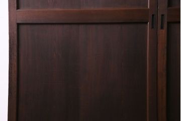 和製アンティーク　落ち着いた雰囲気を醸し出す帯戸(板戸、引き戸、建具)2枚セット