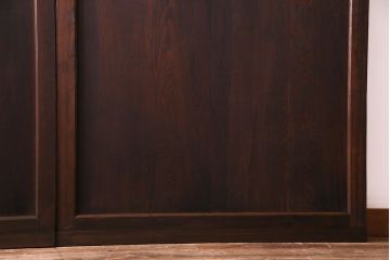 和製アンティーク　落ち着いた雰囲気を醸し出す帯戸(板戸、引き戸、建具)2枚セット