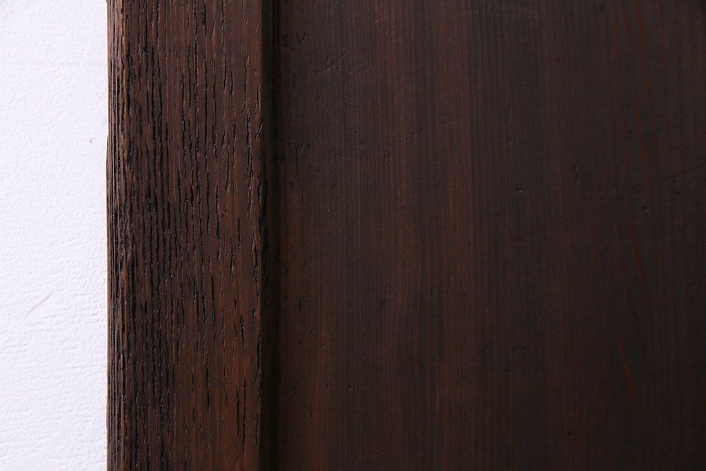 和製アンティーク　落ち着いた雰囲気を醸し出す帯戸(板戸、引き戸、建具)2枚セット