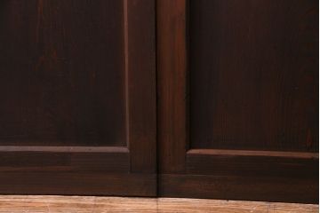 和製アンティーク　落ち着いた雰囲気を醸し出す帯戸(板戸、引き戸、建具)2枚セット
