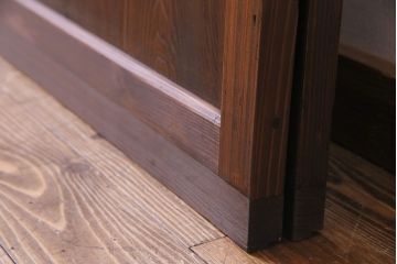 和製アンティーク　落ち着いた雰囲気を醸し出す帯戸(板戸、引き戸、建具)2枚セット