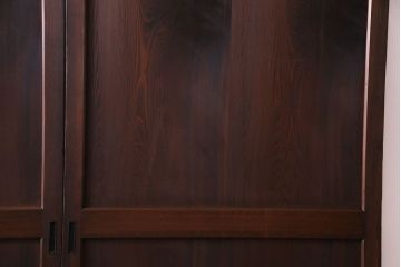 和製アンティーク　落ち着いた雰囲気を醸し出す帯戸(板戸、引き戸、建具)2枚セット