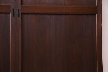 和製アンティーク　落ち着いた雰囲気を醸し出す帯戸(板戸、引き戸、建具)2枚セット