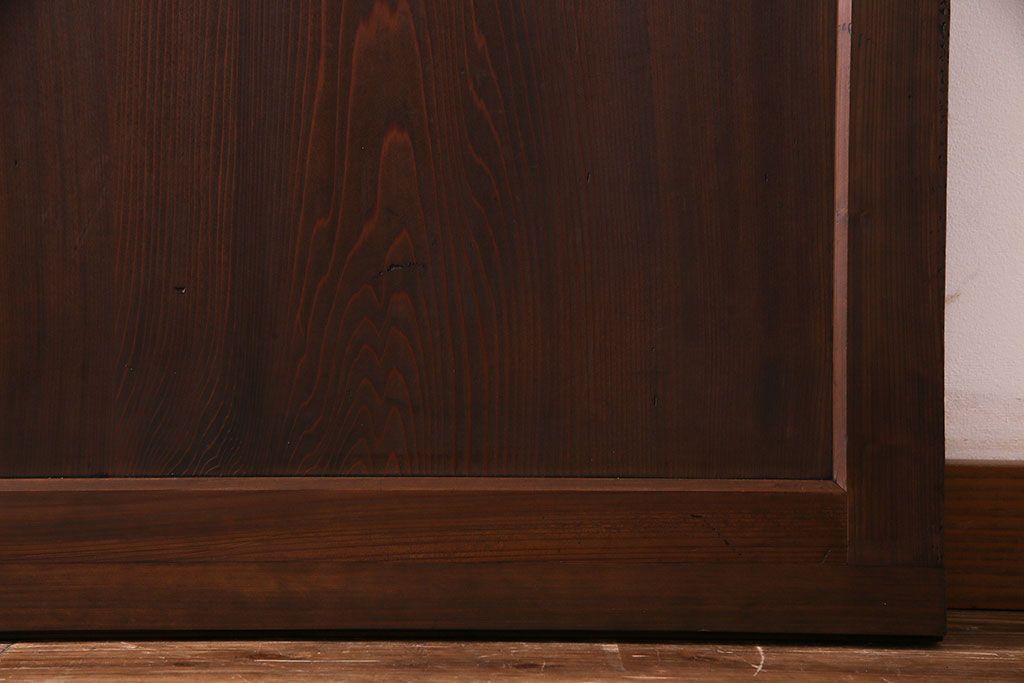 和製アンティーク　落ち着いた雰囲気を醸し出す帯戸(板戸、引き戸、建具)2枚セット