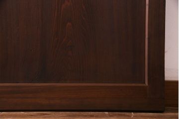 和製アンティーク　落ち着いた雰囲気を醸し出す帯戸(板戸、引き戸、建具)2枚セット