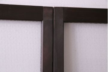 【I様ご成約分】3種のガラス入り　花模様のカットガラスがレトロな引き戸(ガラス戸、建具)4枚セット