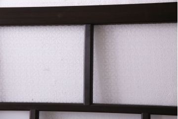 【I様ご成約分】3種のガラス入り　花模様のカットガラスがレトロな引き戸(ガラス戸、建具)4枚セット