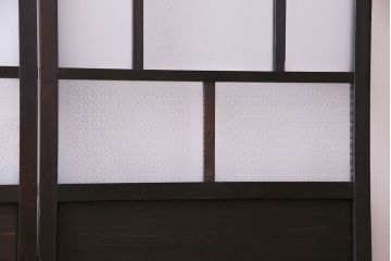 【I様ご成約分】3種のガラス入り　花模様のカットガラスがレトロな引き戸(ガラス戸、建具)4枚セット