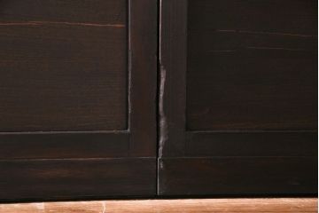 【I様ご成約分】3種のガラス入り　花模様のカットガラスがレトロな引き戸(ガラス戸、建具)4枚セット