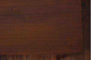 レトロ家具　昭和レトロ　栓材　レトロな模様の象嵌(ぞうがん)入り文机(座卓、ローテーブル、センターテーブル)