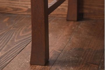 レトロ家具　昭和レトロ　栓材　レトロな模様の象嵌(ぞうがん)入り文机(座卓、ローテーブル、センターテーブル)