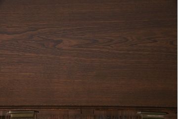 アンティーク家具　大正ロマン　ナラ材　透かし彫りの装飾が可愛らしい文机(ローテーブル)