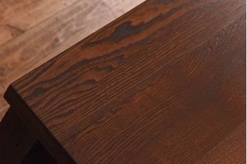 【H様ご成約分】和製アンティーク　上手物　前面総欅材の重厚な収納箪笥ローボード(水屋箪笥、サイドボード)(1)