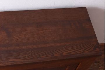 アンティーク家具　和製アンティーク　上手物!　六尺　ケヤキ材の美しい杢目を堪能できるサイドボード(収納箪笥、水屋箪笥)