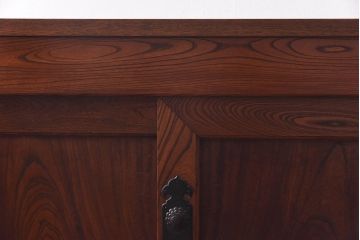 アンティーク家具　和製アンティーク　上手物!　六尺　ケヤキ材の美しい杢目を堪能できるサイドボード(収納箪笥、水屋箪笥)