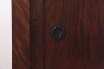 アンティーク家具　和製アンティーク　上手物!　六尺　ケヤキ材の美しい杢目を堪能できるサイドボード(収納箪笥、水屋箪笥)