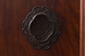 アンティーク家具　和製アンティーク　上手物!　六尺　ケヤキ材の美しい杢目を堪能できるサイドボード(収納箪笥、水屋箪笥)