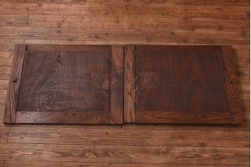 アンティーク家具　和製アンティーク　上手物!　六尺　ケヤキ材の美しい杢目を堪能できるサイドボード(収納箪笥、水屋箪笥)