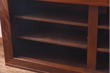 アンティーク家具　和製アンティーク　上手物!　六尺　ケヤキ材の美しい杢目を堪能できるサイドボード(収納箪笥、水屋箪笥)