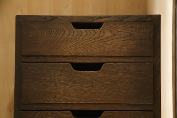 和製ビンテージ　神戸家具　永田良介商店製　小引き出し付きワードローブ(洋服タンス、ヴィンテージ)(定価約83万円)