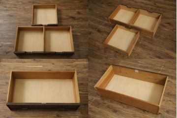 和製ビンテージ　神戸家具　永田良介商店製　小引き出し付きワードローブ(洋服タンス、ヴィンテージ)(定価約83万円)