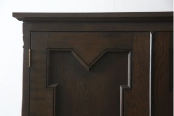 和製ビンテージ　神戸家具　永田良介商店製　小引き出し付きワードローブ(洋服タンス、ヴィンテージ)(定価約83万円)