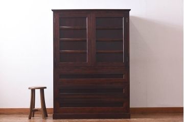 ビンテージ　松本民芸家具　#311型　衣装盆付き!　すっきりとした印象の和タンス(衣装箪笥、チェスト、高山デザイン、着物箪笥)