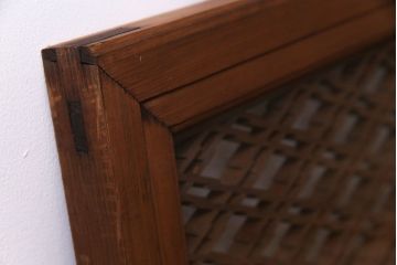 昭和中期　菱のデザインが上品な組子の欄間(明り取り)