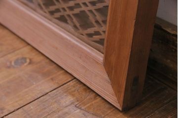 昭和中期　菱のデザインが上品な組子の欄間(明り取り)