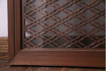 昭和中期　菱のデザインが上品な組子の欄間(明り取り)