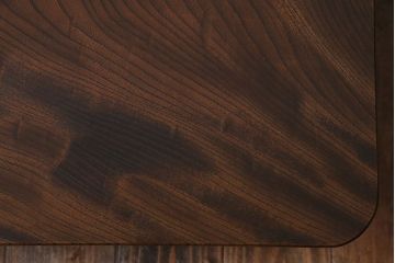アンティーク家具　昭和中期　ケヤキ材一枚板　味わい深い質感の角ちゃぶ台(ローテーブル、座卓)