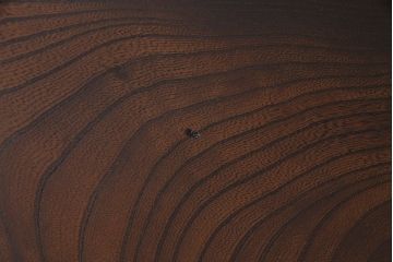 アンティーク家具　昭和中期　ケヤキ材一枚板　味わい深い質感の角ちゃぶ台(ローテーブル、座卓)