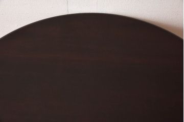 中古　北海道民芸家具　モダンでシックな佇まいの円形テーブル(サイドテーブル、カフェテーブル)