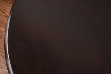 中古　北海道民芸家具　モダンでシックな佇まいの円形テーブル(サイドテーブル、カフェテーブル)