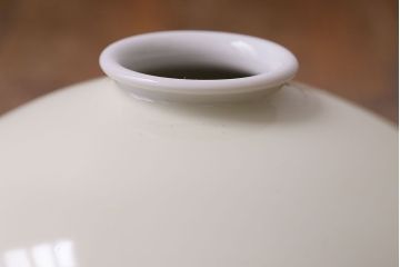 オールドノリタケ・則武(日陶)　柿の図　照らすと透ける模様が魅力の電笠(天井照明、シェード)