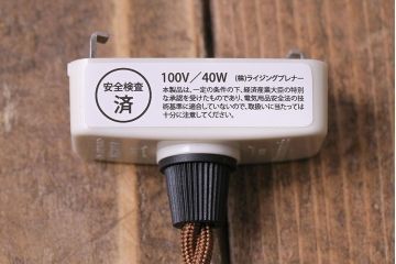 オールドノリタケ・則武(日陶)　柿の図　照らすと透ける模様が魅力の電笠(天井照明、シェード)