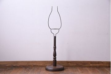 アンティーク雑貨　大正昭和初期　柄入り油壺　レトロな雰囲気満点のオイルランプ(照明)